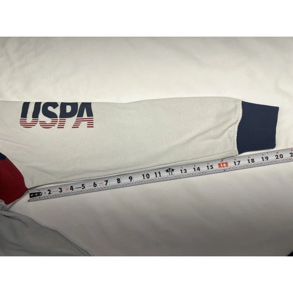 U.S. Polo Assn. Men's Small Zip Up Hoodie Tricolor (Red, White & Blue) - Picture 4 of 8